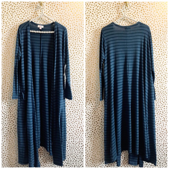 LuLaRoe Sweaters - NWT Lularoe Sarah Blue Striped Cardigan